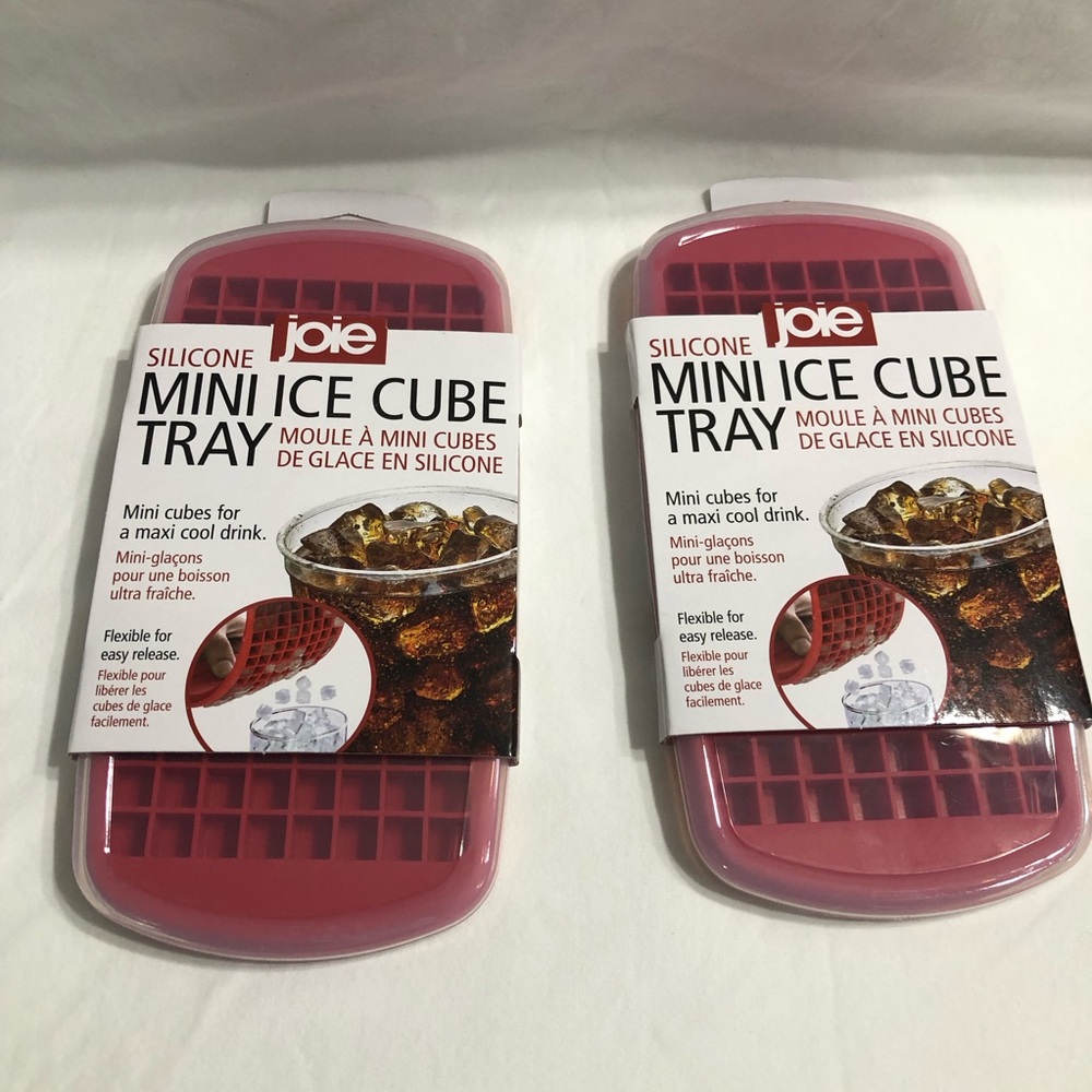 2 PC bundle Silicone mini ice cube tray red.